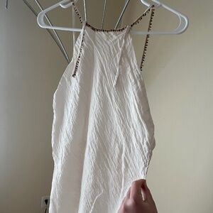 zara wrinkle look beaded midi dress size M